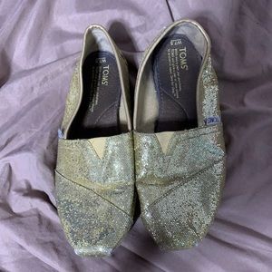 Gold glitter Toms